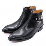 Daniel Wafer Buckle Leather Ankle Boots