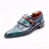 Christia Bella Sequin Stripe Leather Oxfords