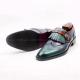 Christia Bella Sequin Stripe Leather Oxfords