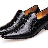 Akexiya Crocodile Pattern Dress Loafers