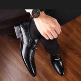 Akexiya Crocodile Pattern Dress Loafers