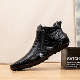The Calderon Croc Leather Casual Shoes