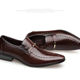 Akexiya Crocodile Pattern Dress Loafers