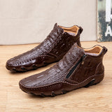 The Calderon Croc Leather Casual Shoes