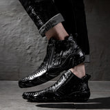 The Calderon Croc Leather Casual Shoes