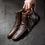 The Calderon Croc Leather Casual Shoes