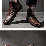 The Calderon Croc Leather Casual Shoes