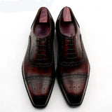 Bordeaux Square-Toe Premium Leather Oxfords